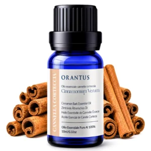 Olio essenziale di cannella corteccia Orantus con stecche di cannella naturale