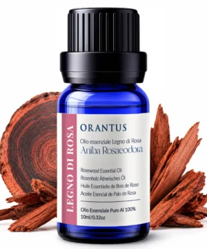 Olio essenziale di legno di rosa Orantus con legno naturale di Aniba Rosaeodora